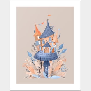 Fairy castle Posters and Art